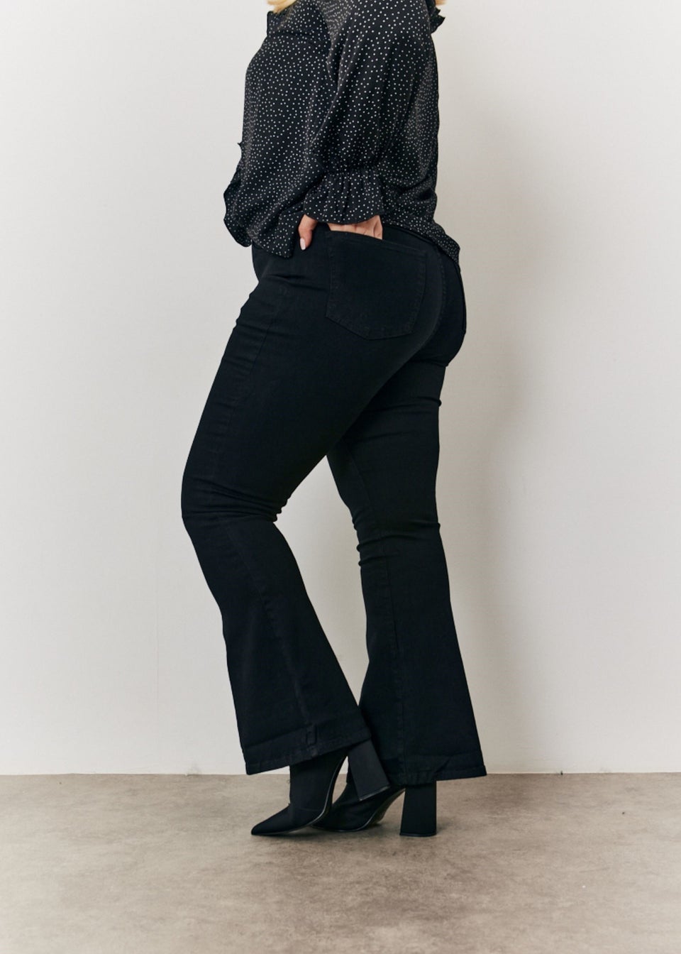 In The Style Jac Jossa Black Kick Flare Jeans Matalan