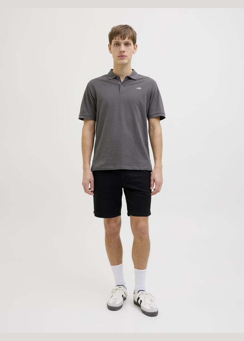 JJ Rebel Grey Logo Polo Shirt