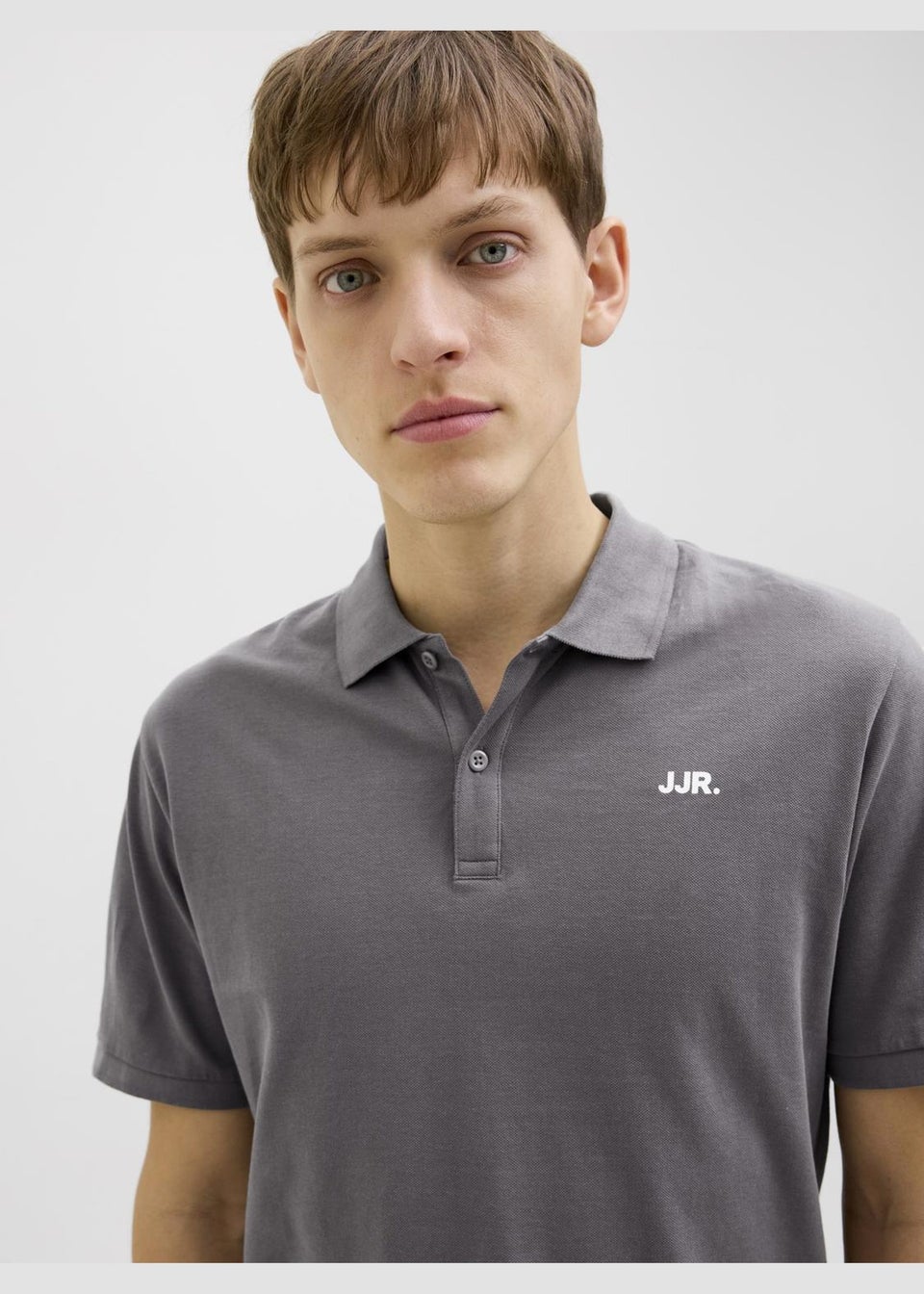 JJ Rebel Grey Logo Polo Shirt