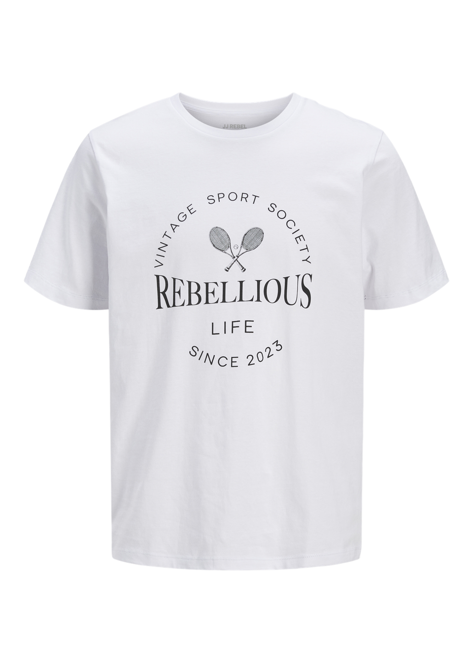 JJ Rebel White Sports Slogan T-Shirt