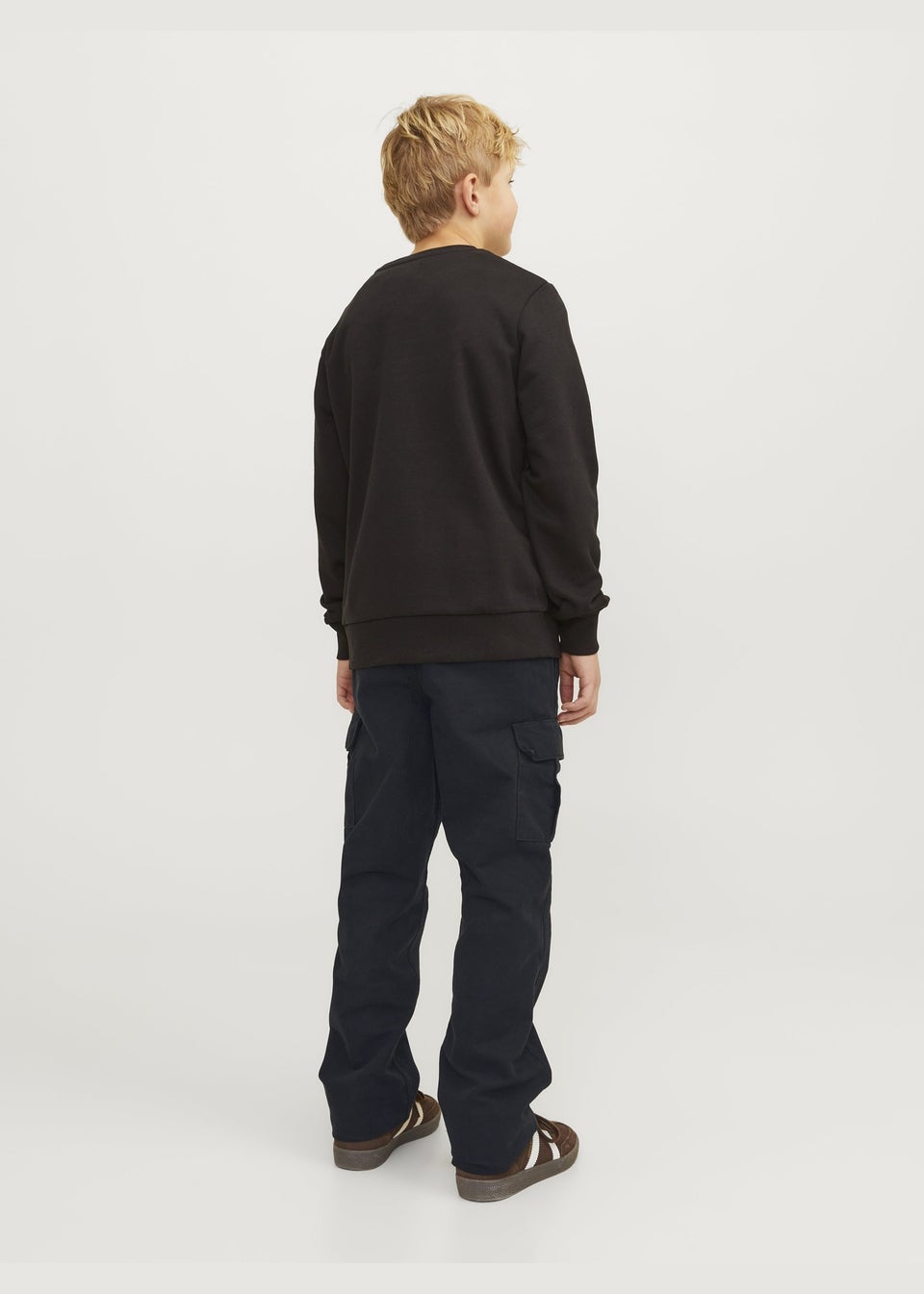 Jack & Jones Kids Black Barley Cargo Trousers (8-16yrs)
