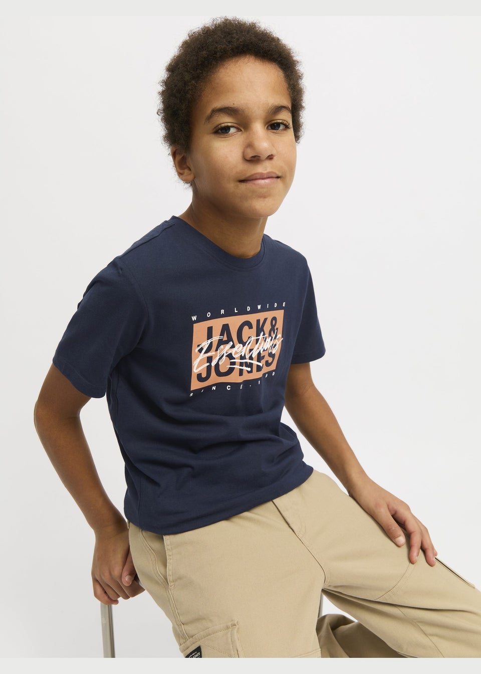 Jack & Jones Boys Navy Colton T-Shirt (8-16yrs)