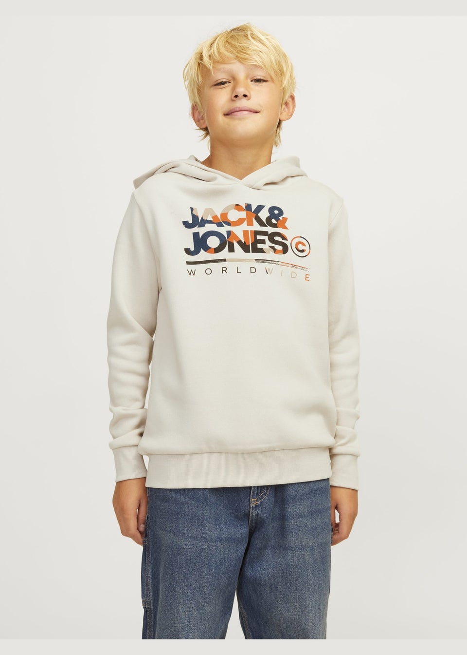 Jack & Jones Cream Luke Hoodie (8-16yrs)