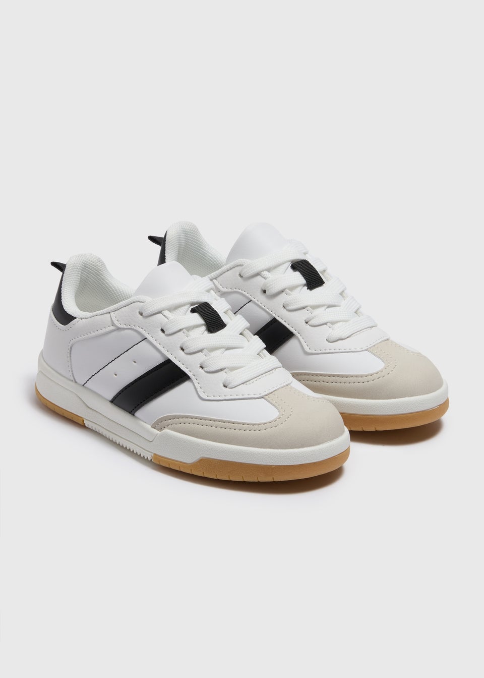Boys White Lace Trainers (Younger 10-Older 6)