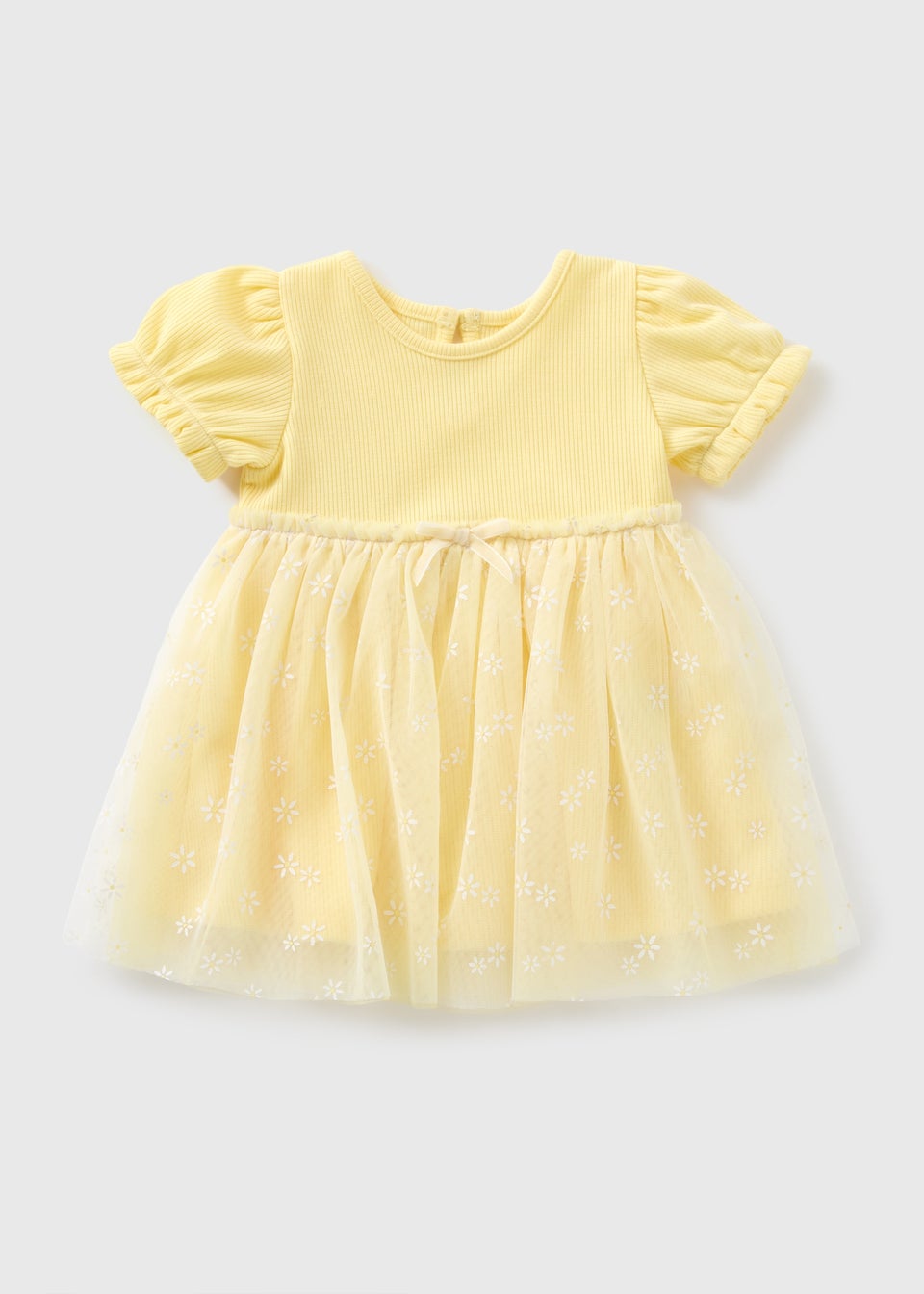 Baby Lemon Flower Mesh Skirt Dress (Newborn-23mths)