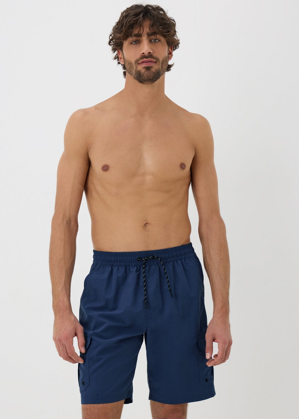 Navy Cargo Swim Shorts