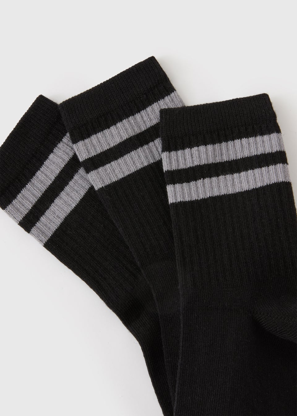 3 Pack Boys Black Sports Socks (Younger 6 - Older 6.5)