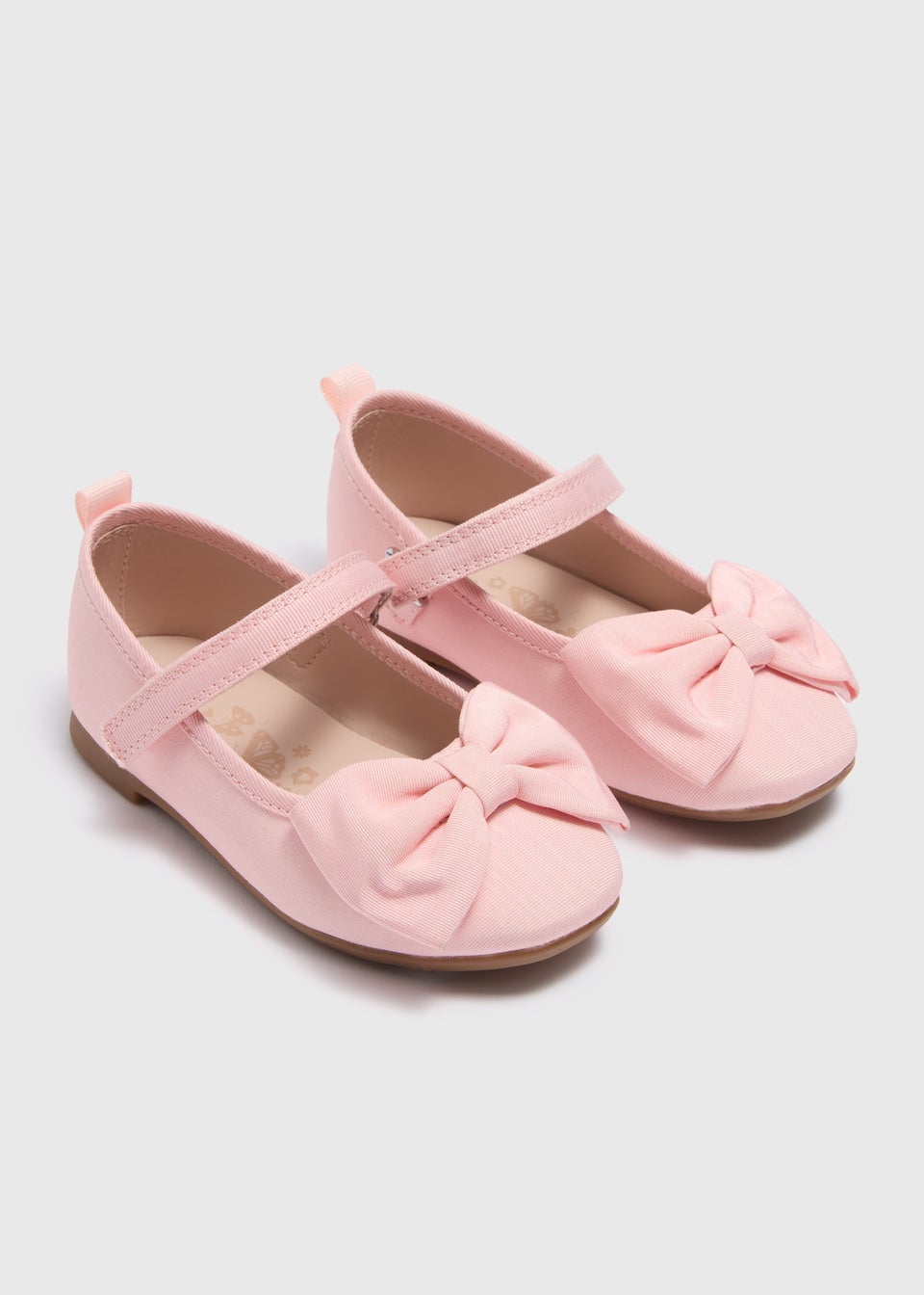 Girls Pink Bow Ballet Shoes (Younger 4-Older 12)