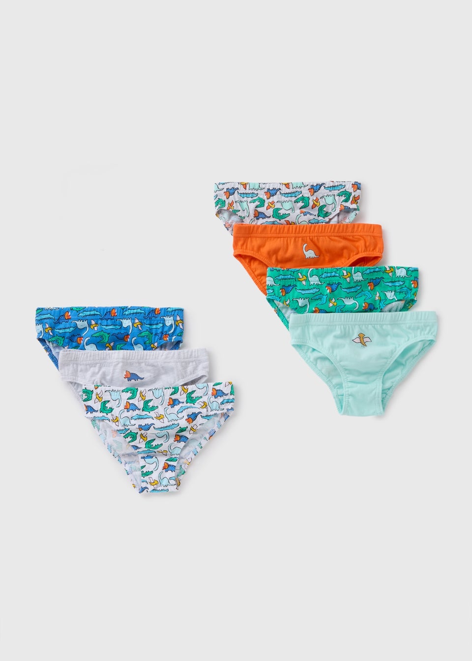 7 Pack Boys Dino Briefs (1-11yrs)
