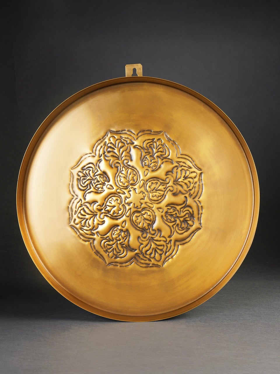 Antique Gold Brass Hand Crafted Wall Accent