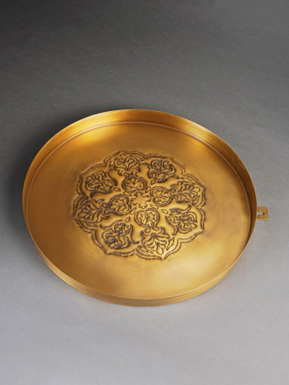 Antique Gold Brass Hand Crafted Wall Accent