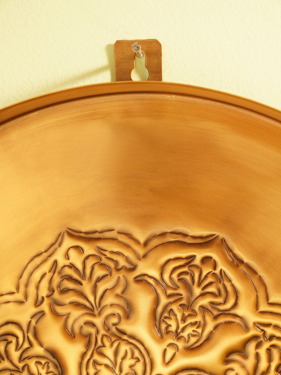 Antique Gold Brass Hand Crafted Wall Accent