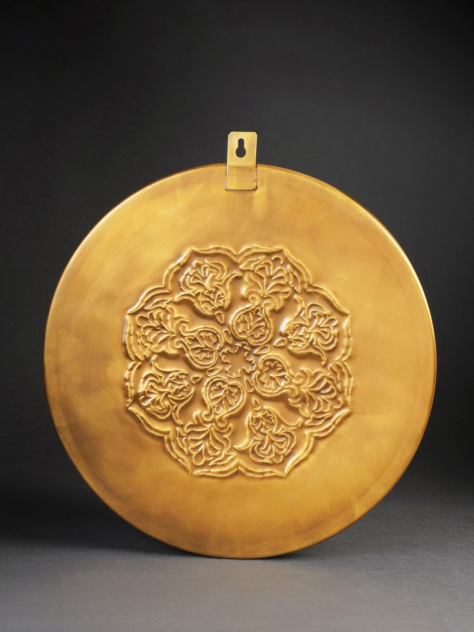 Antique Gold Brass Hand Crafted Wall Accent