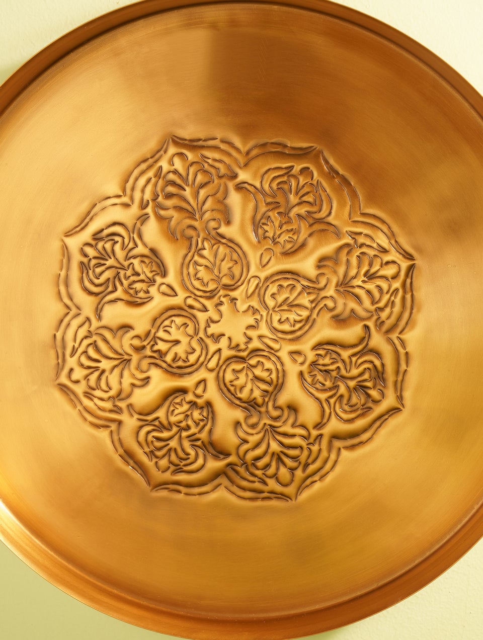 Antique Gold Brass Hand Crafted Wall Accent