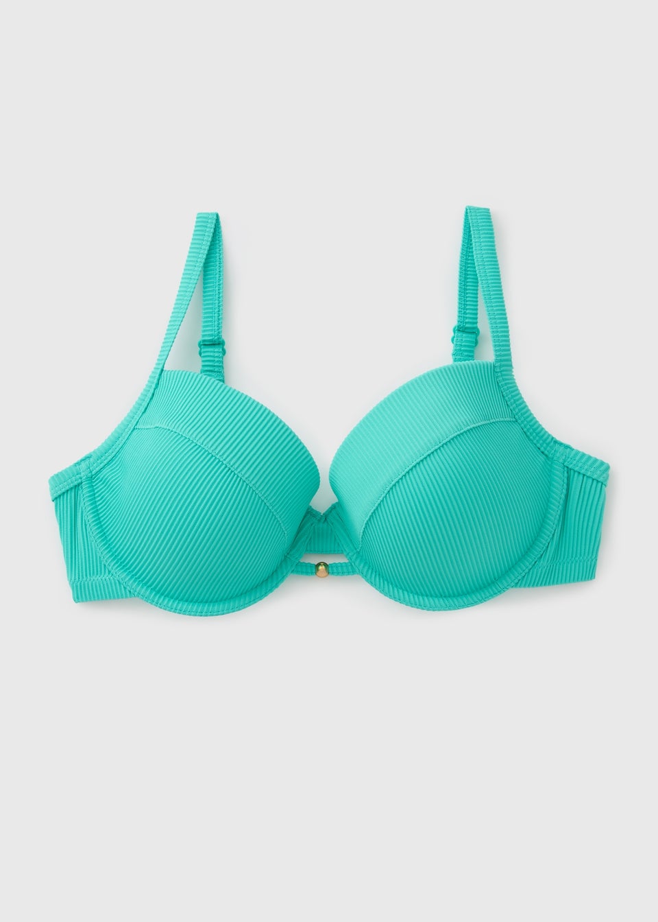 Turquoise Textured Bikini Top
