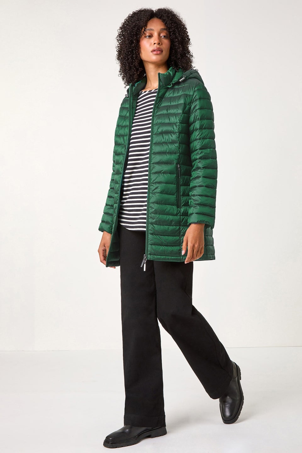 Green long jacket women's shop