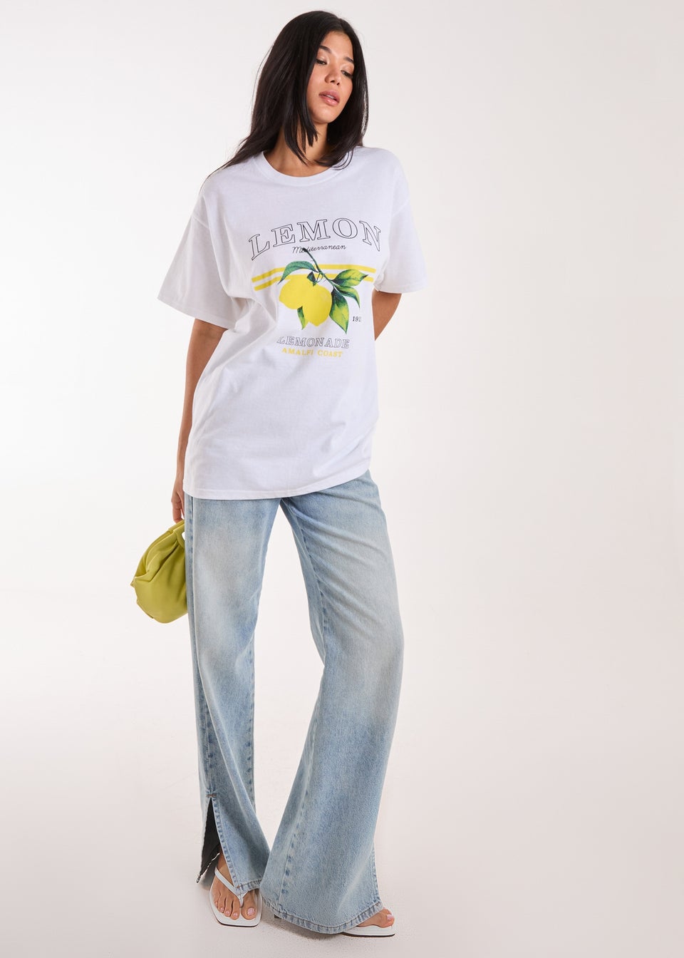 Pink Vanilla Ivory Lemon Oversized T-shirt