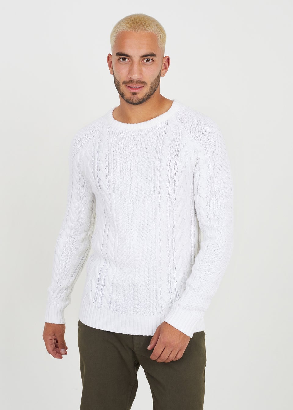 White wooly jumper on sale