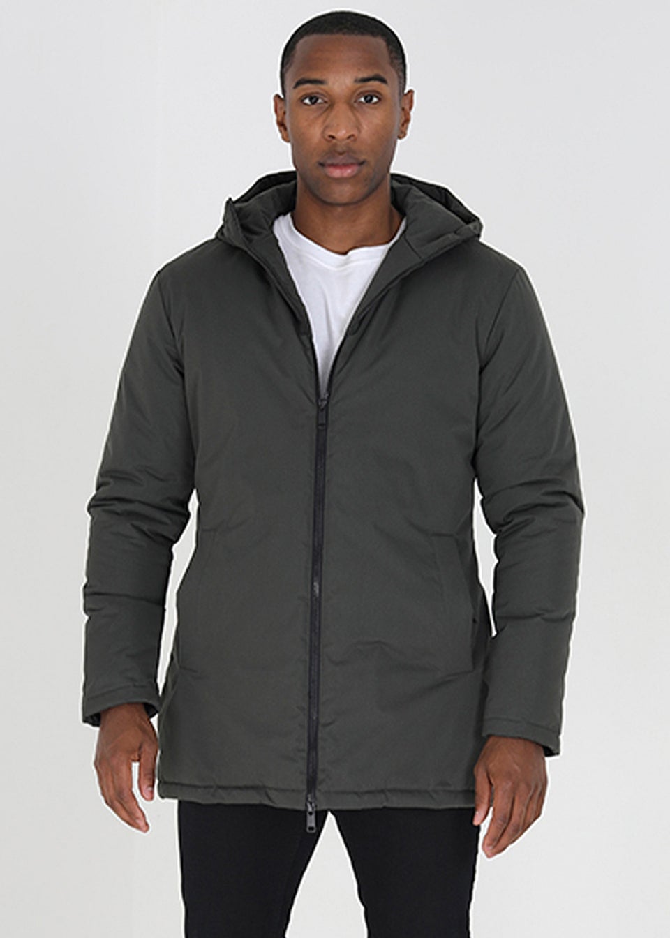 Brave Soul Khaki Padded Hooded Mac