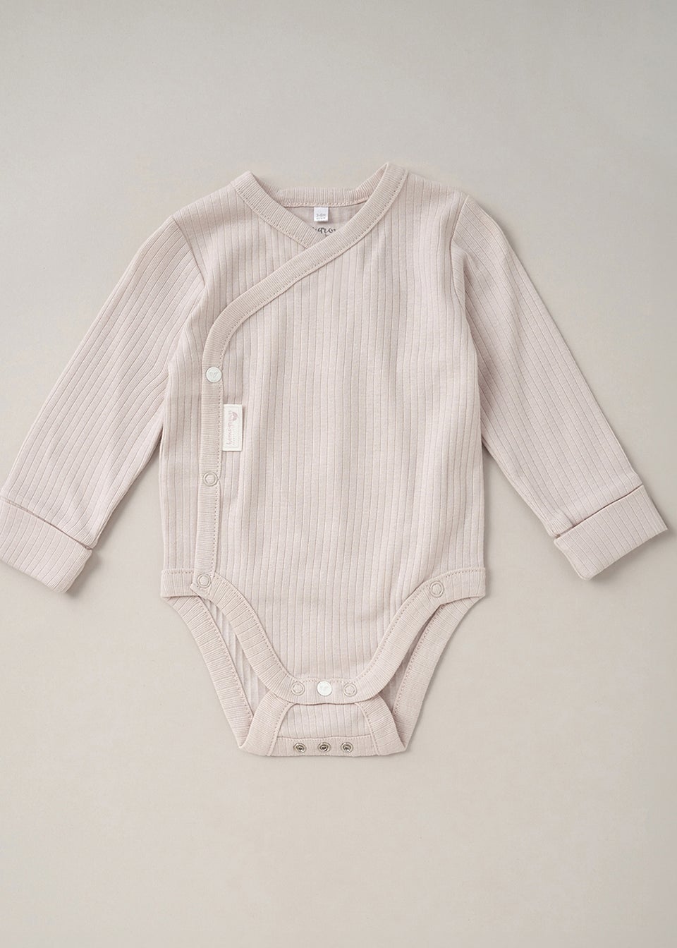 Homegrown Beige  3-Piece Ribbed Bodysuit Joggers and Bear Hat Set
