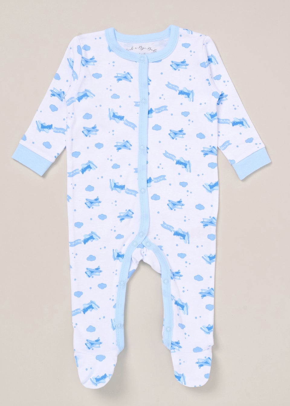 Rock a Bye Baby Blue Plane Print 5-Piece Hanging Gift Set