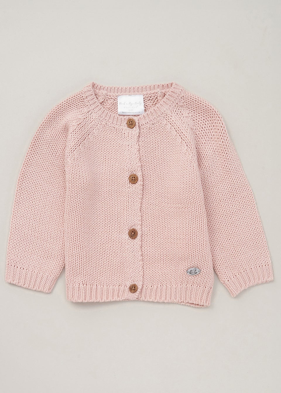 Rock a Bye Baby Pink Cotton Knit Cardigan Matalan