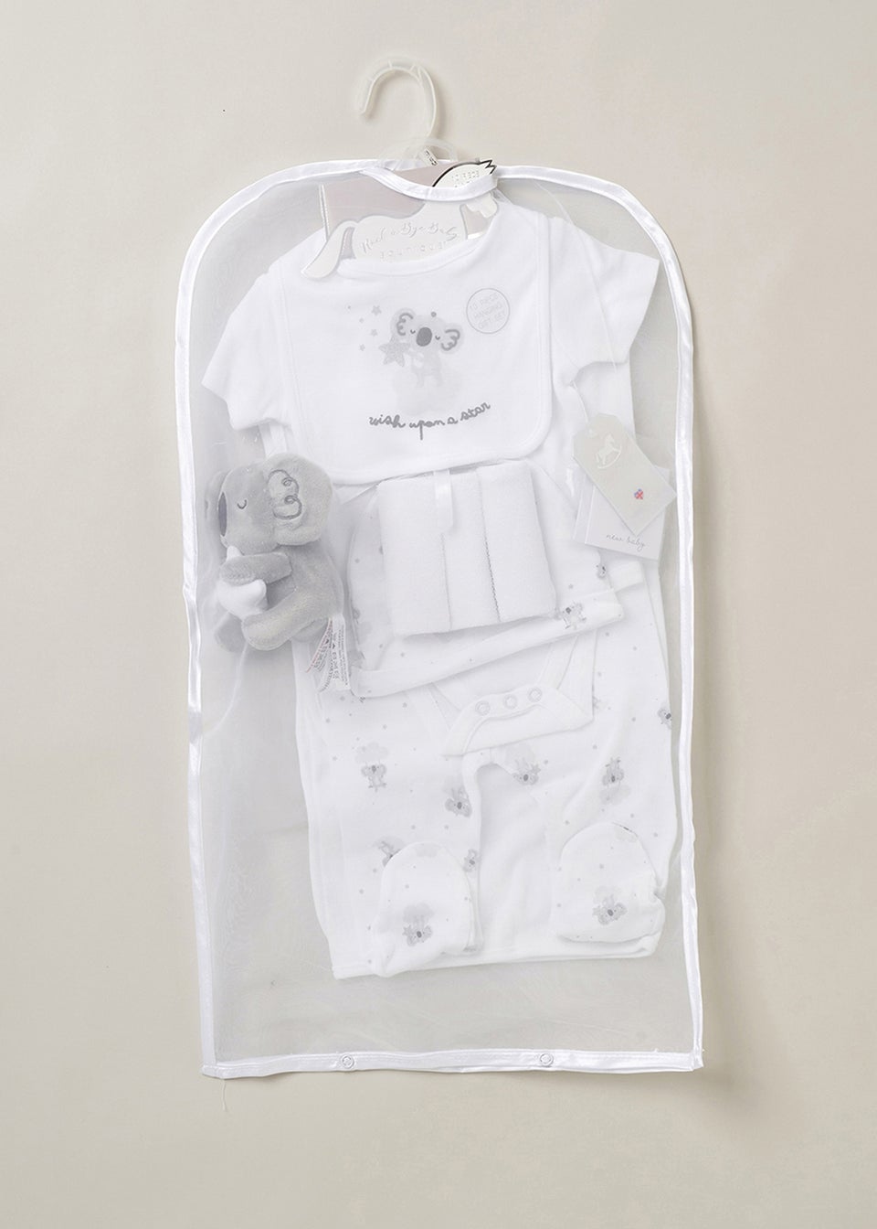 Rock a Bye Baby White 10 Piece Koala Bear Print Gift Set Matalan