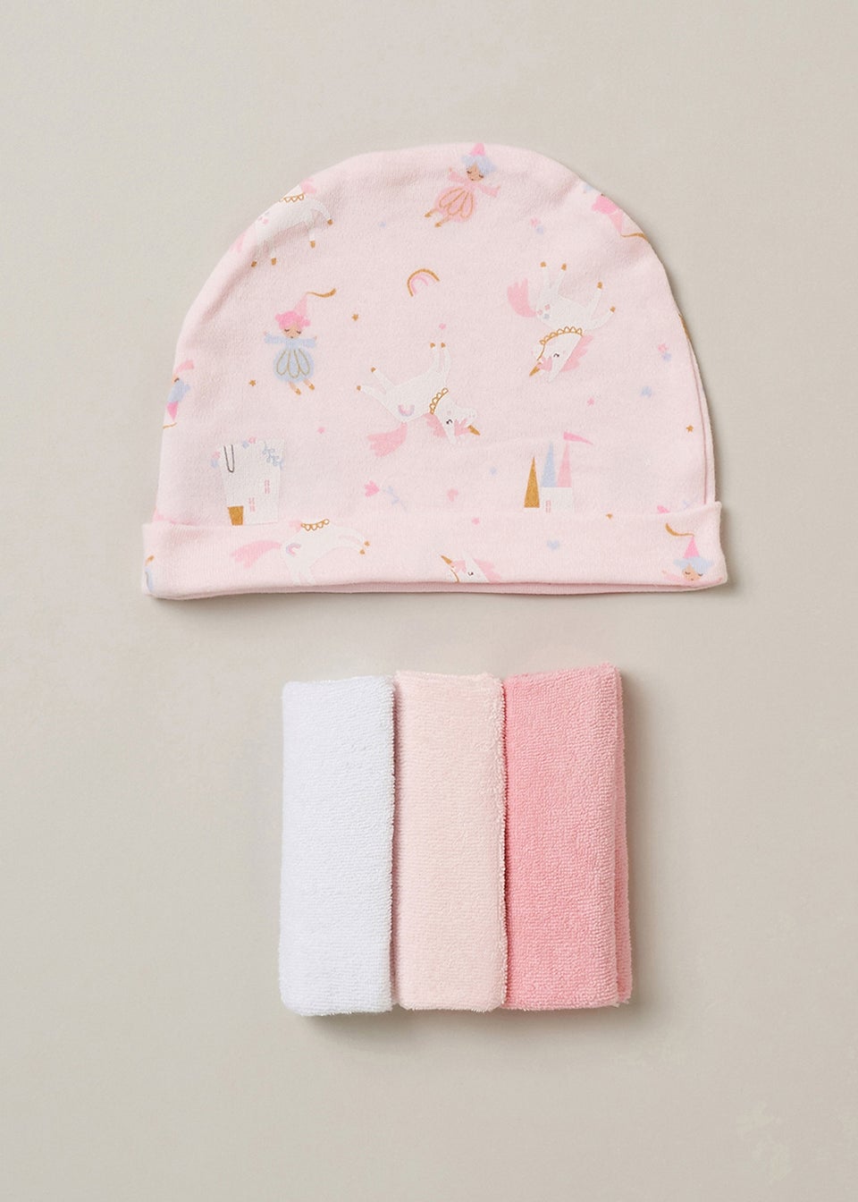 Rock a Bye Baby Pink 10-Piece Unicorn Print Hanging Gift Set