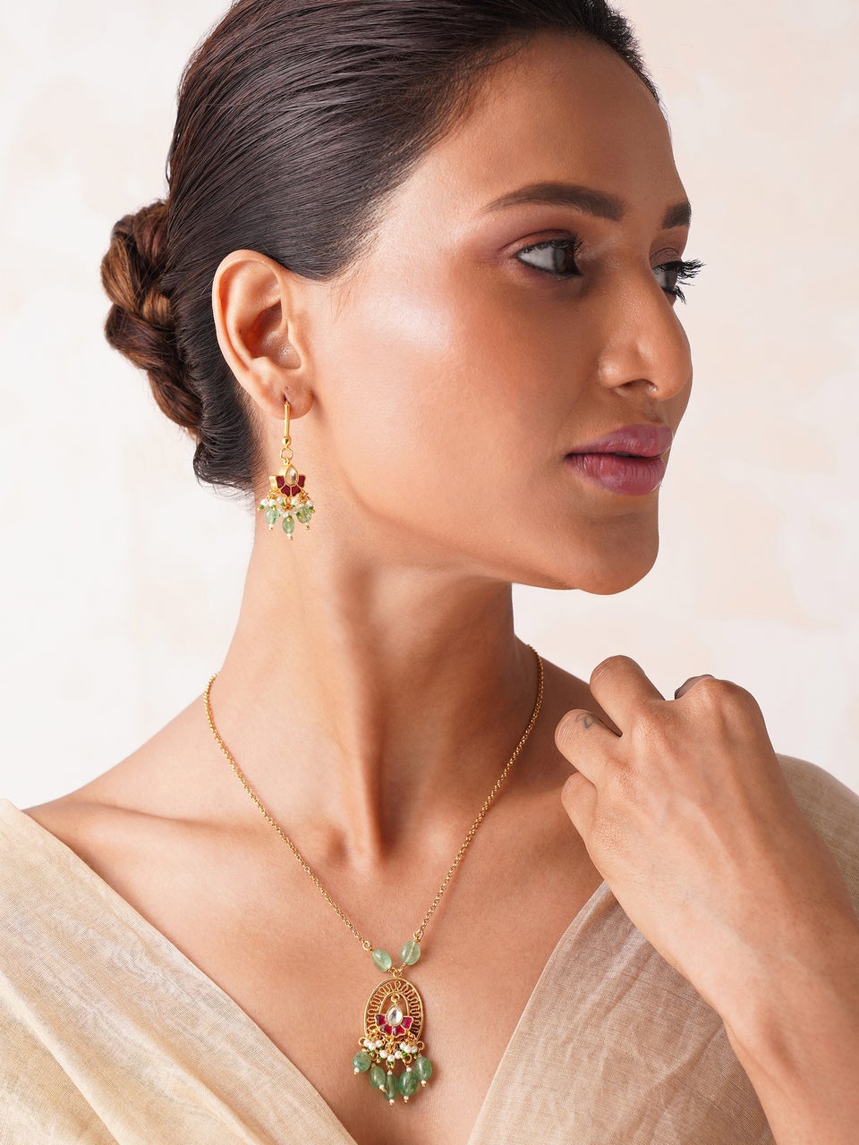 Brass jewel shop set