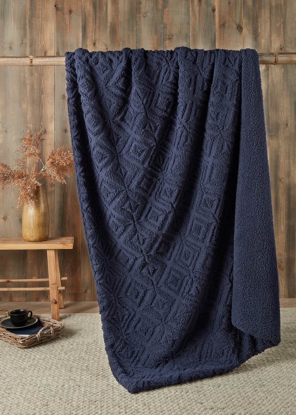 Matalan navy throw 2025