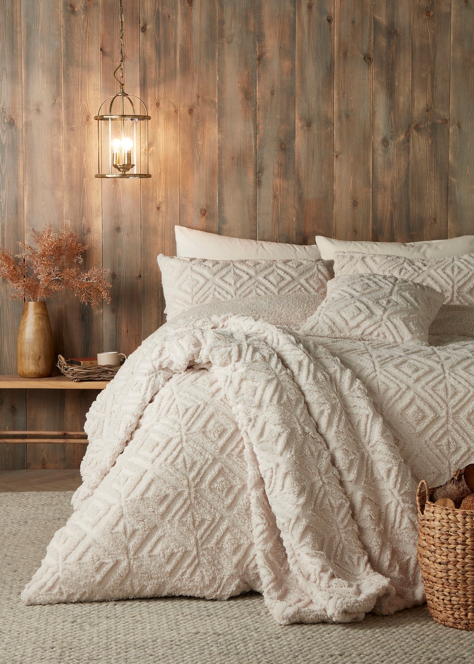 Fusion Snug Romo Natural Pinsonic Fleece Throw 130x180cm Matalan