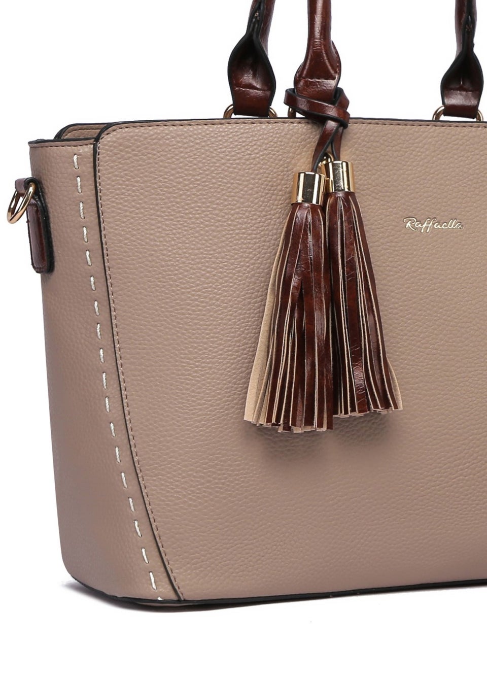 Raffaella Taupe Twin Handle Handbag