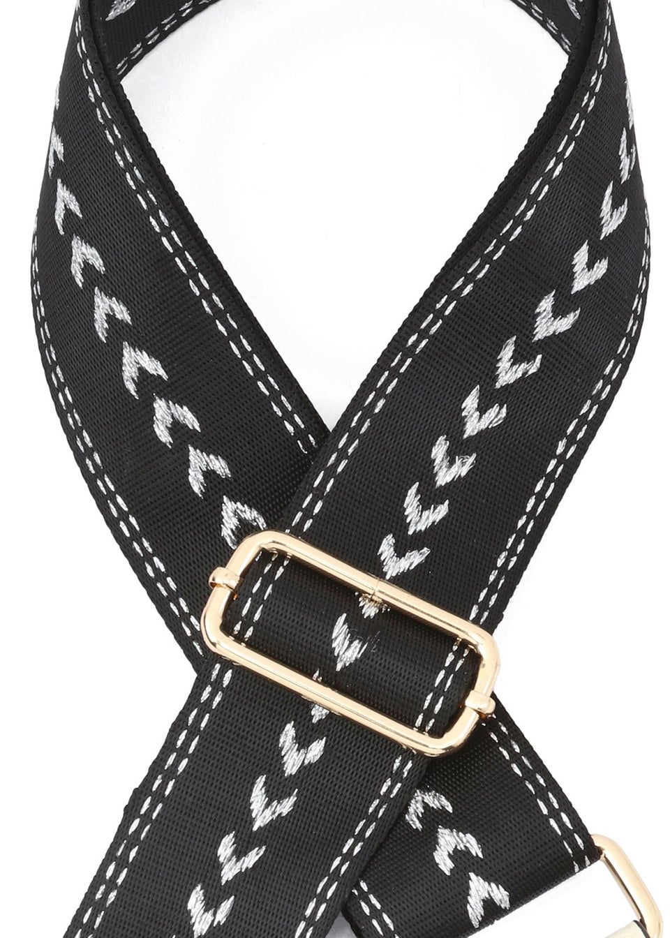 Raffaella Black and Silver Changeable Handbag Strap