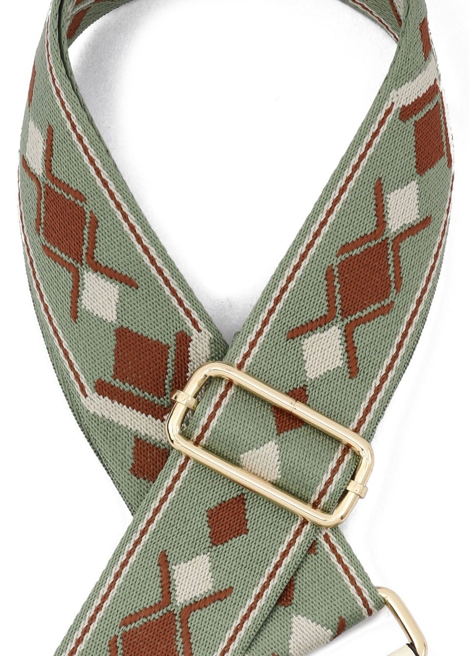 Raffaella Green and Brown Changeable Handbag Strap