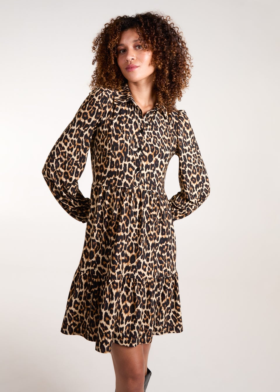 Blue vanilla leopard print dress shop
