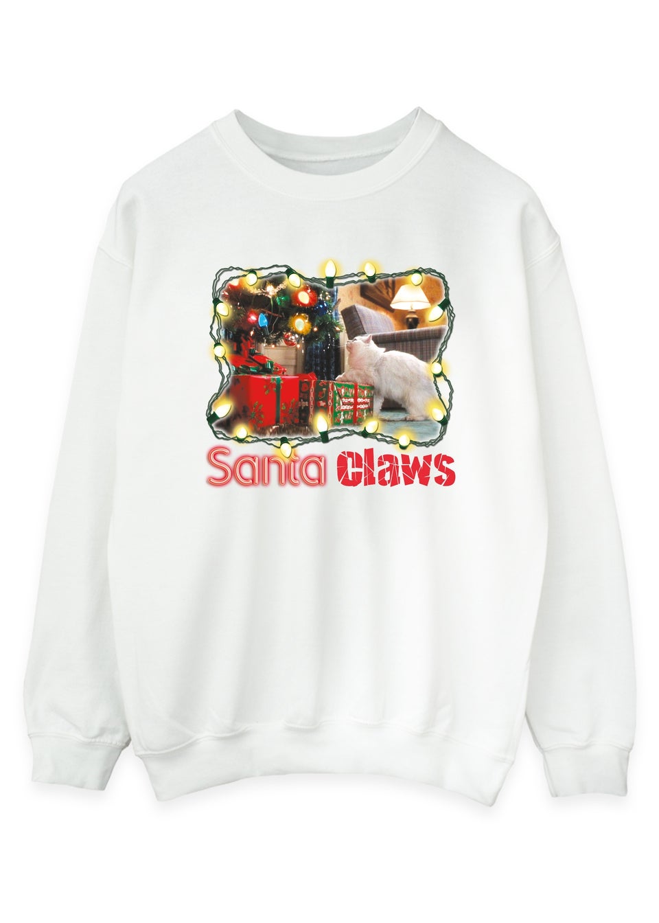 National Lampoon s Christmas Vacation Santa Claws Men White Sweatshirt Matalan