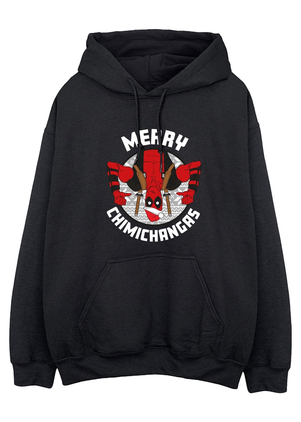 Marvel Deadpool Merry Chimichanga Men Black Hoodie Matalan