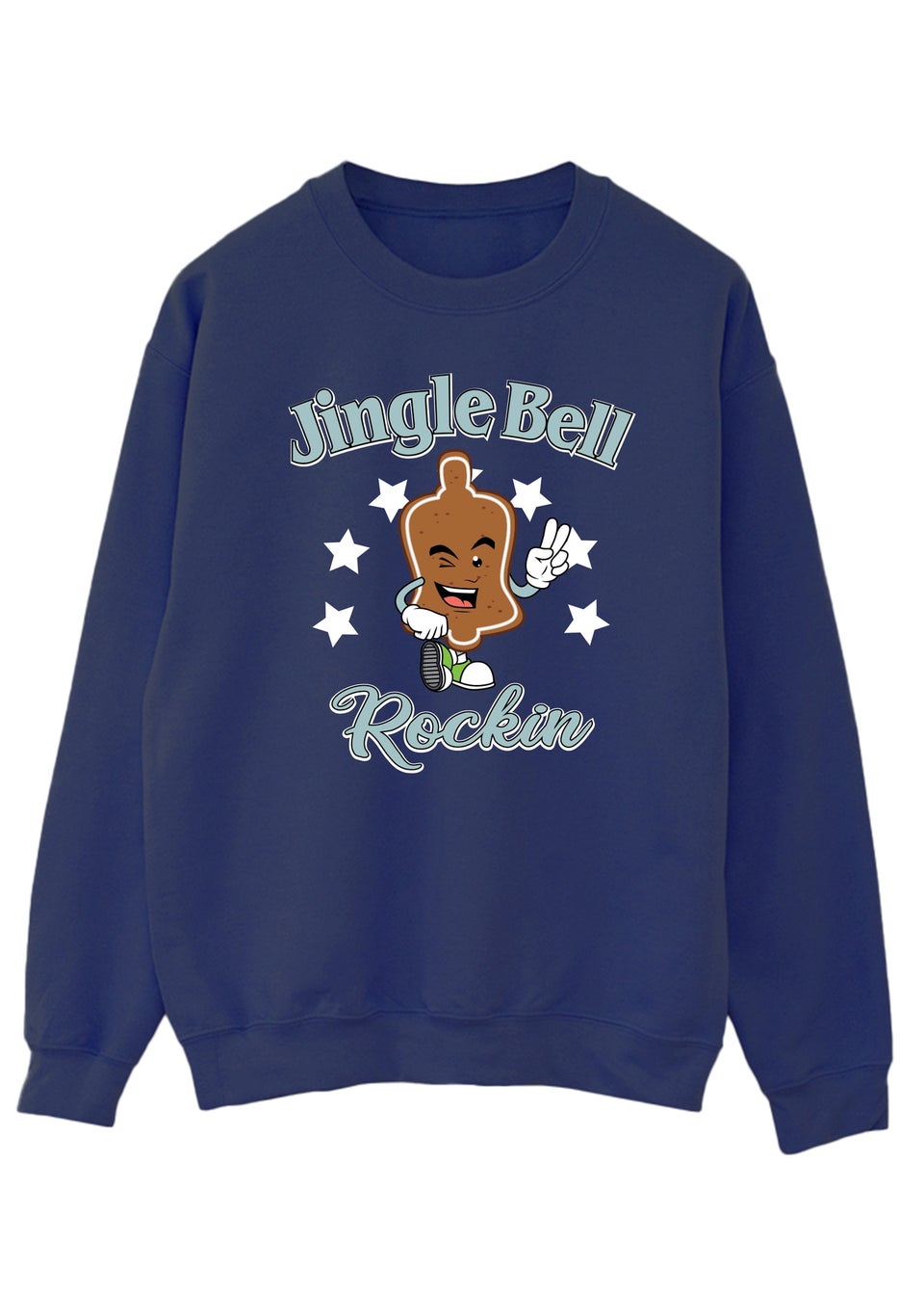 Christmas Jingle Bell Rocker Men Navy Sweatshirt Matalan