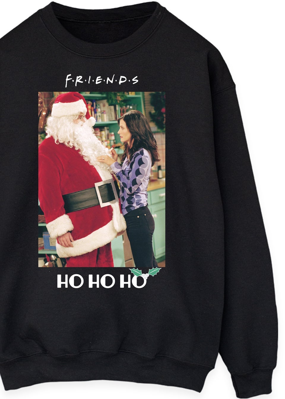 Friends Ho Ho Ho Women Black Sweatshirt Matalan