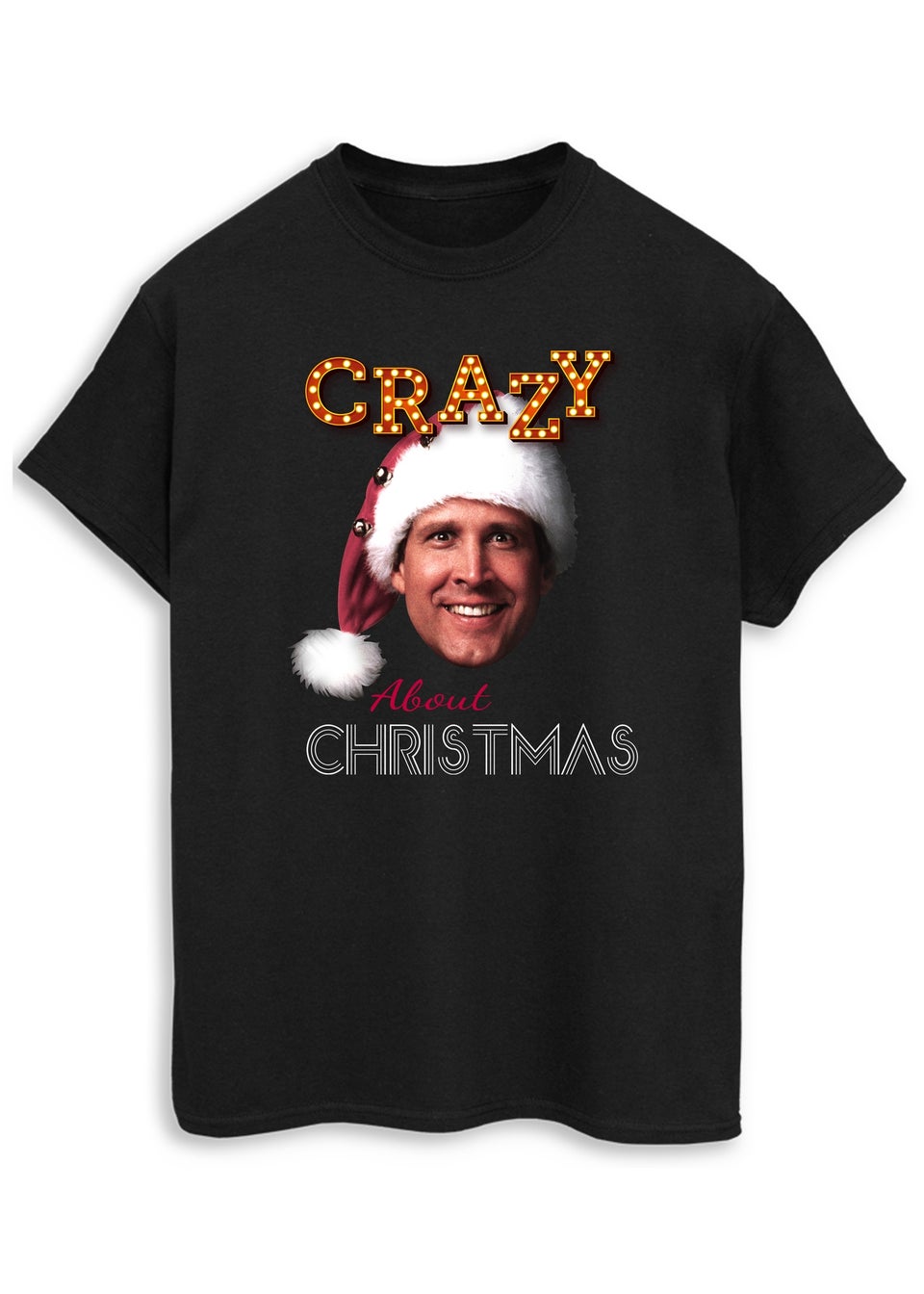 National Lampoon's Christmas Vacation Crazy Women Black Boyfriend Fit Graphic T-Shirt