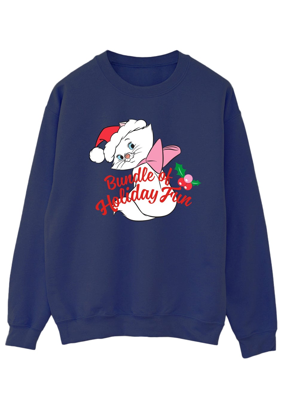 Disney The Aristocats Marie Bundle Of Holiday Fun Women Navy Sweatshirt Matalan
