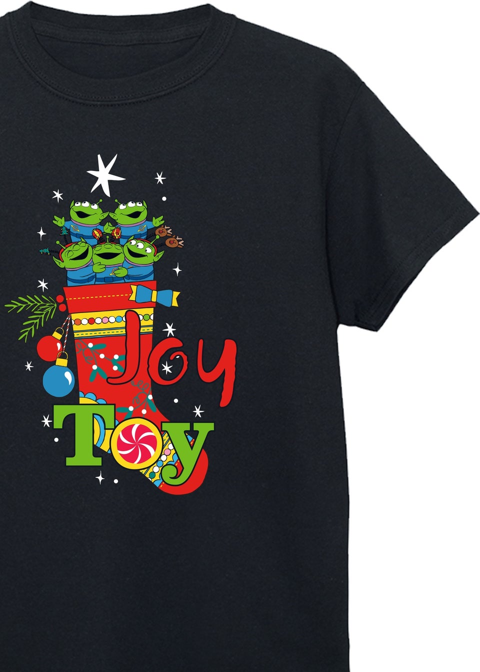 Disney Toy Story Aliens Joy Toy Boys Black T-Shirt (3-13 Years)