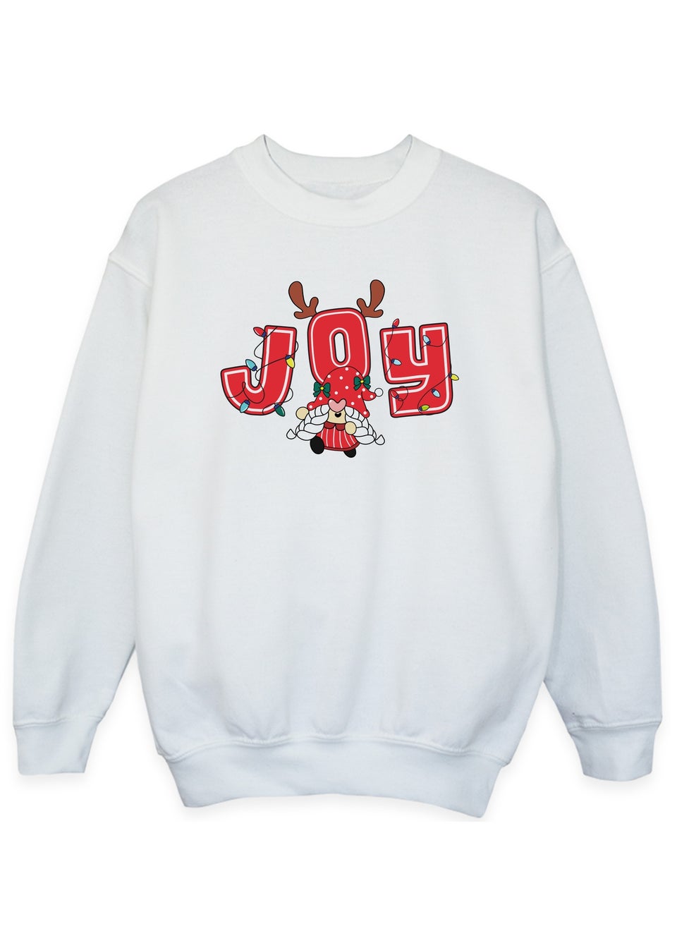 Christmas Joy Kids White Sweatshirt (3-13 Years)