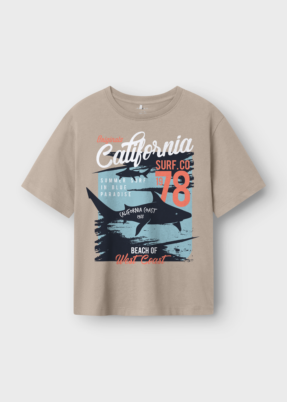 Name It Boys Beige California T-Shirt (6-12yrs)