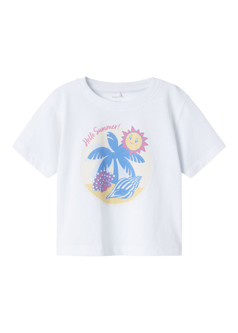 Name It Girls White Summer T-Shirt (9mths-5yrs)
