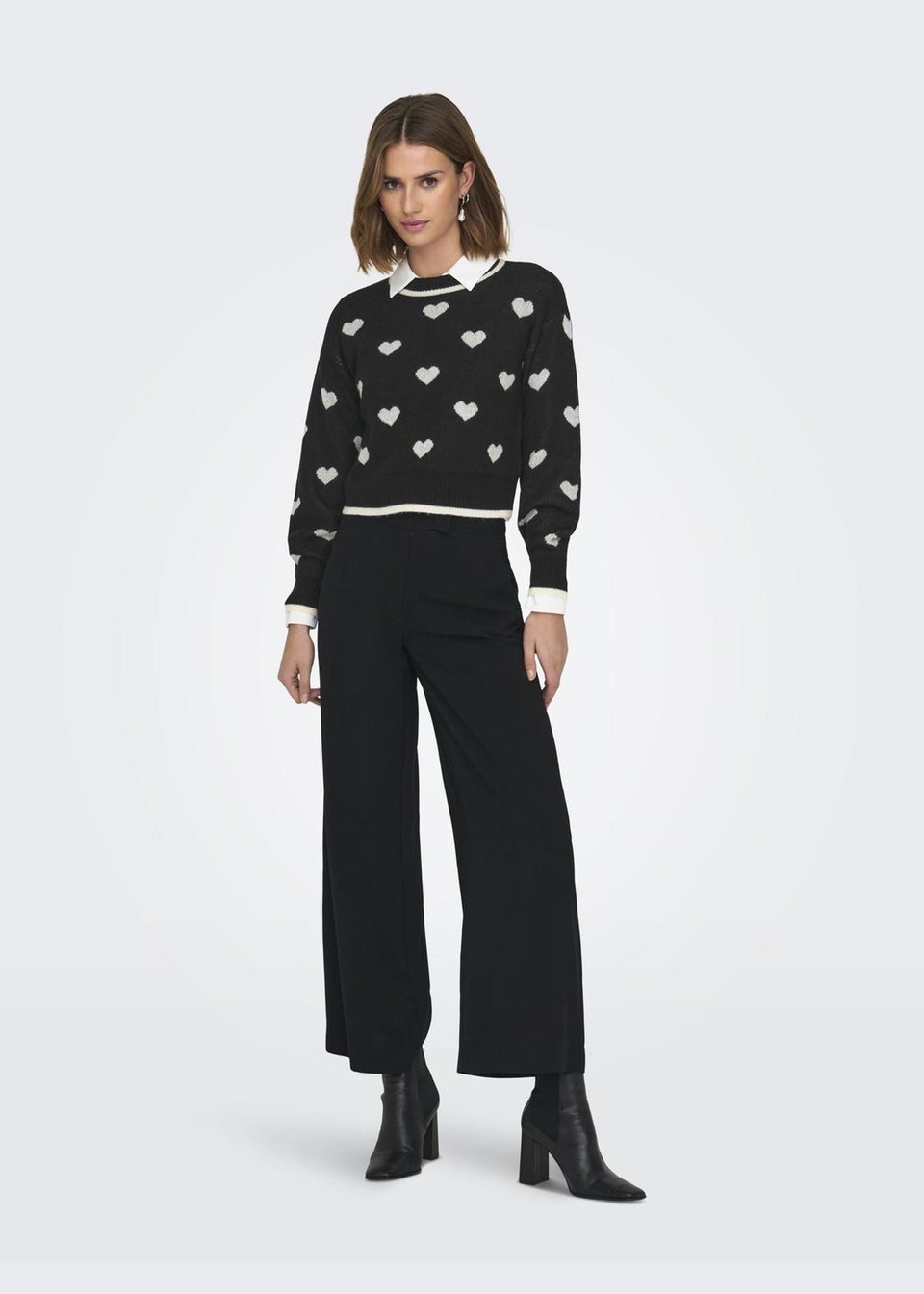 JDY Black Heart Jumper