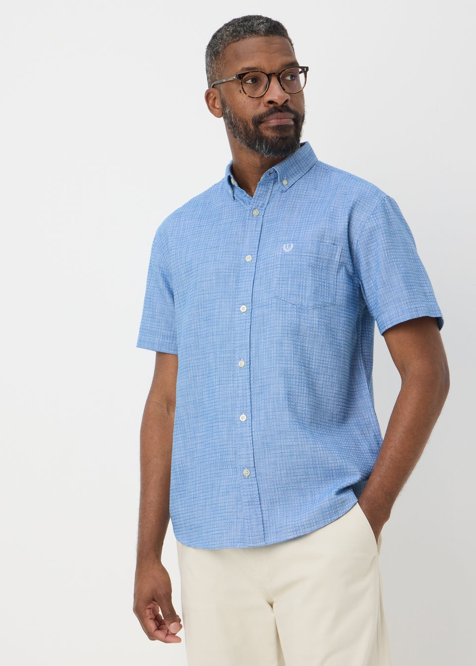 Lincoln Blue Textured Shirt