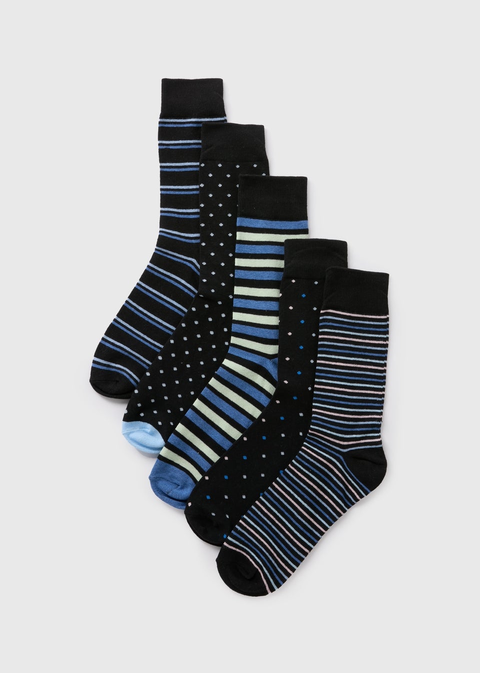 5 Pack Multicolour Design Socks