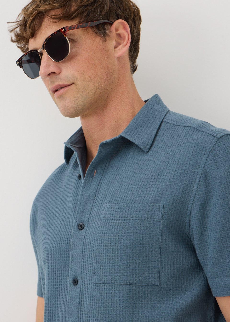 Blue Waffle Shirt