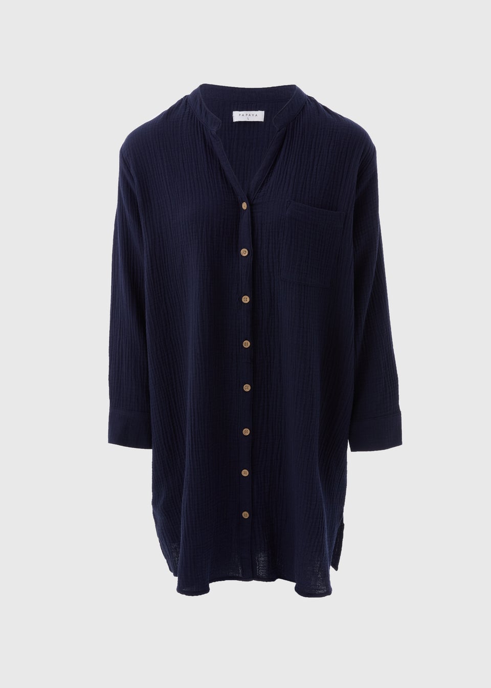 SPRING DBL CLOTH SHIRT NAVY NAVY